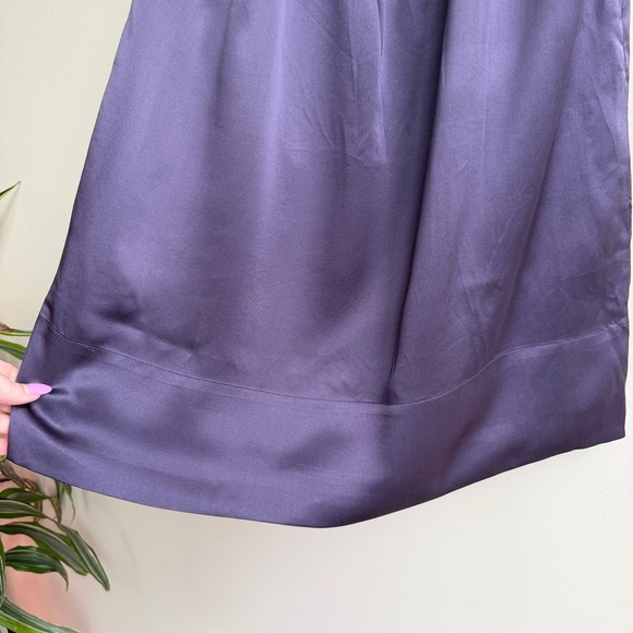 BCBG Y2K Silk Purple Black Silver Going Out Dress w/ Pockets - Picture 7 of 13
